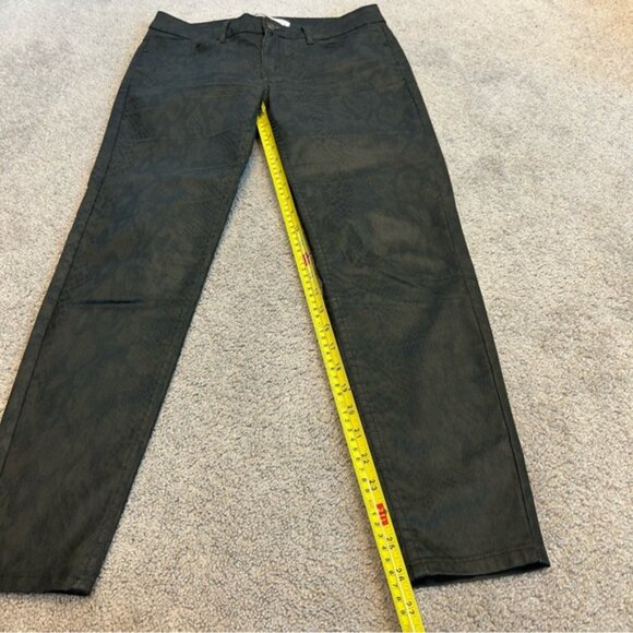 Zara Z1975 Snakeskin Printed Denim Jeans Pants Waxed Finish Sz 6 38 - Picture 14 of 15